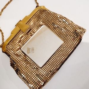 1930s Gold Mesh Purse Whiting & Davis Co. Drop Chain. Elegant